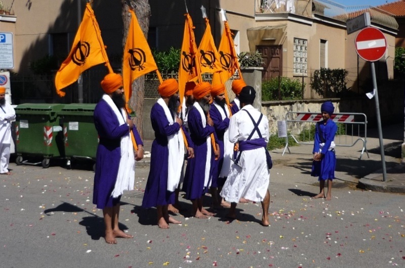 Cerimonia dei Indiani Sikh a Terracina